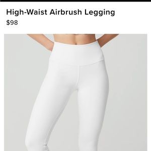 Alo Yoga white high waist airbrush legging size small